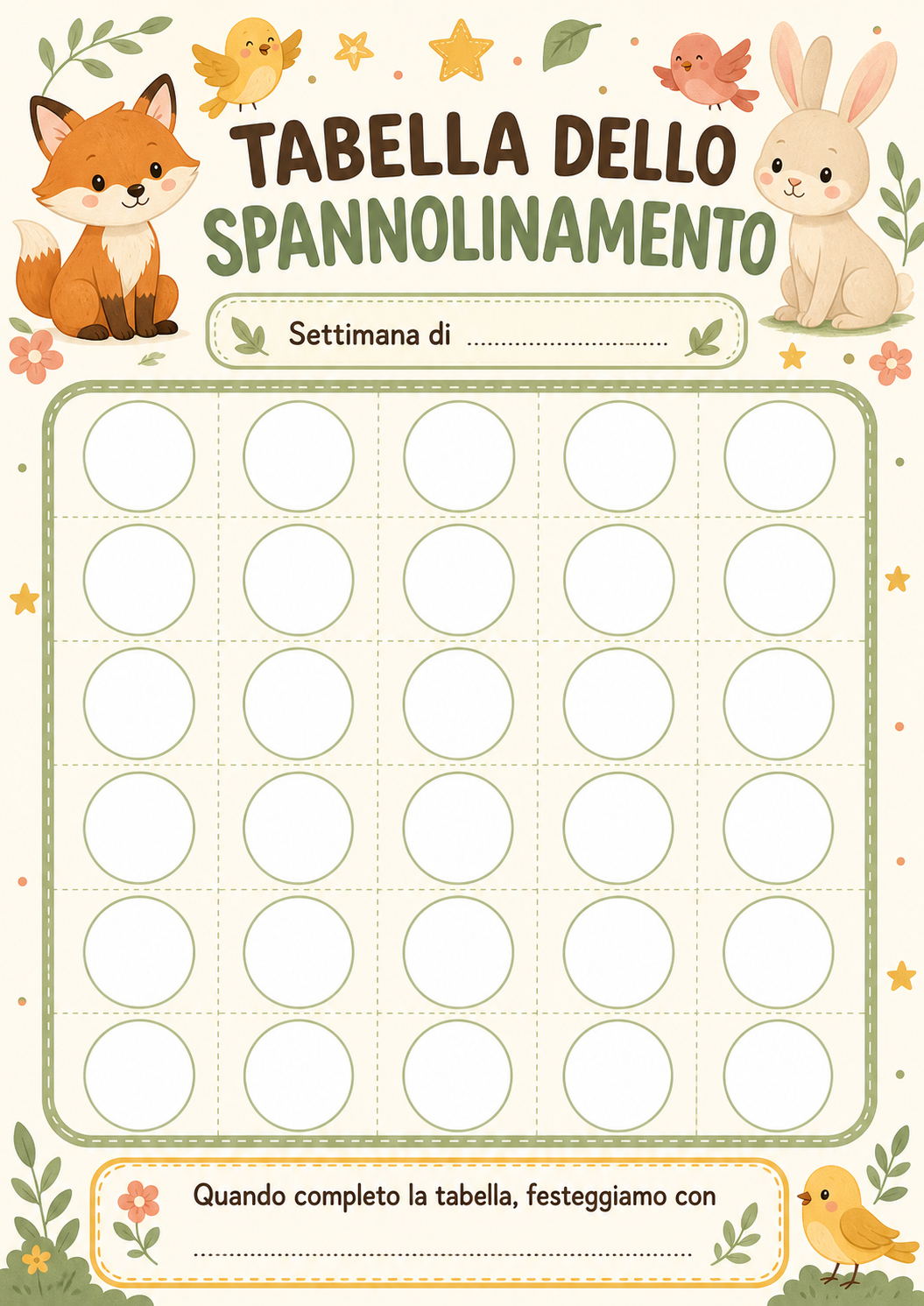 Tabella dello spannolinamento