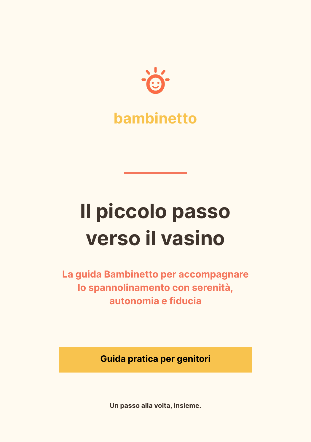 Copertina dell'ebook Il piccolo passo verso il vasino di Bambinetto